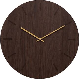 Hemverk Vægur Mørk Eg Gold Ø28 cm