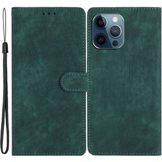 SKALO iPhone 15 Pro Max Flip Cover m. pung i PU-læder - Grøn