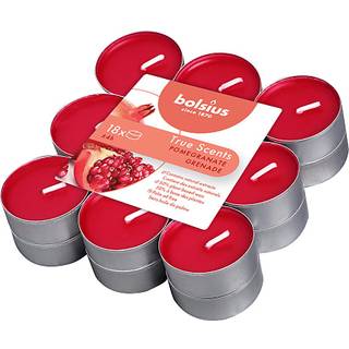 Bolsius fyrfadslys med duft, 18-pak - granatæbleduft (På lager i butik)