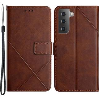 SKALO Samsung S23 PU læderpung med prægning - Brun
