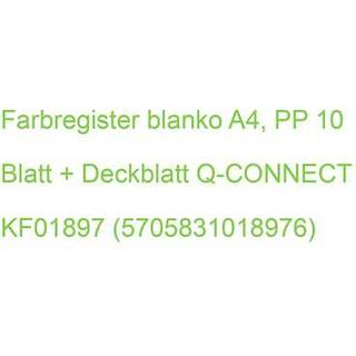 Q-connect faneblade 10-delt A4 flerfarvet