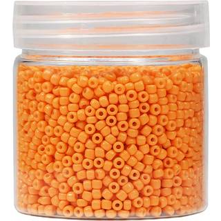 Balabead Light Orange Color Loose Craft Glass Seed perler St?rrelse 3mm ca. 4000stk i kasse 8/0 fr?perler til smykkerfremstilling (lys orange -st