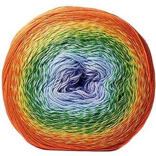 Garnkunst blomster garn 55% bomuld 45% akryl 250gr 1094yd flerfarvet bomuldsgarn regnbue h?klet garn for?r sommer 2 sport garn (255)