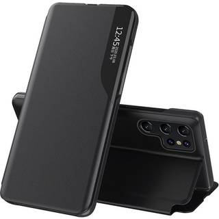 Kunstlæderetui med stativ til Samsung Galaxy S24 Ultra - Sort