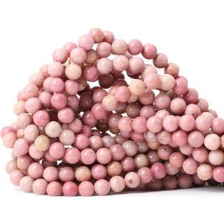 Chaviansk 60pcs 6mm Natural Rhodochrosite Gemstone Glatte runde l?se perler til smykker, der g?r DIY -fund 1 Strand 15 """"