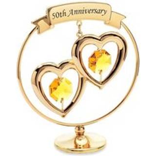Crystocraft Entwined Hearts 50th Wedding Anniversary Stand - P71116
