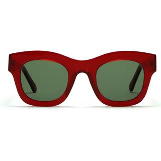 L.G.R Sofia 80 50 Solbriller Kvinder Rød - Transparent Red - 50mm