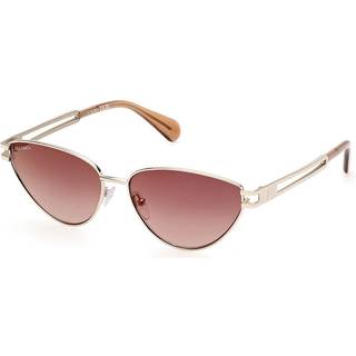 MAX&Co Kvinde MO0089 32G Solbriller Metal Guld Brun Rund Normal