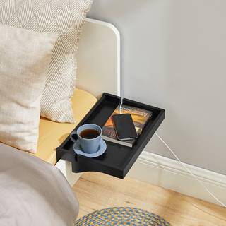 SoBuy Ophængt sengebord i bambus - Svævende natbord