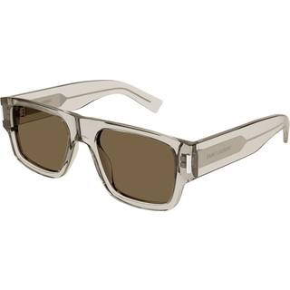 SAINT LAURENT Mand SL 659 004 Solbriller Acetat Beige Brun Firkantet
