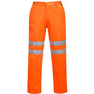Hi-Vis Poly-bomuld Bukser RIS - Orange (Størrelse: L)