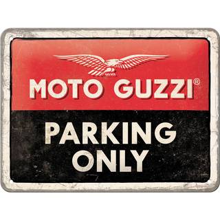 Moto-Guzzi Metalskilt Moto-Guzzi "Parking Only" Mål: 15 x 20 cm