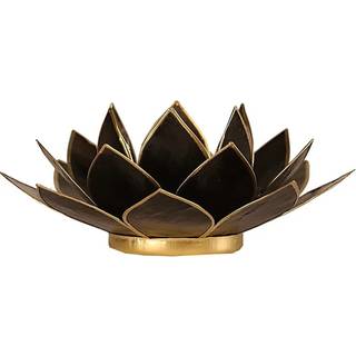 LOTUS LYSESTAGE - SORT M. GULD KANT - YOGA & YOGINI - - YOGO & YOGINI - StudioBuus