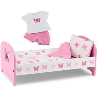 Emily Rose 18-tommer dukker lyser?d leget?jsseng & matchende dukke PJS! - Sommerfugl | 18 """" Doll sengem?bler med senget?j og dukkepyjamas gave s