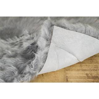 Homeroots Gray Natural Sheepskin Seat Stol Cover