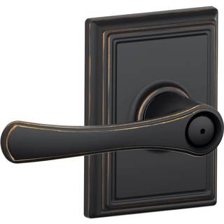 Schlage F40 VLA 716 Tilføj 16-080 10-027 134 N N SL Addison Collection Avila Bed and Bath Lever Aged Bronze