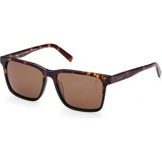 Timberland Mand TB9306 55H Solbriller Acetat Havana Brun Firkantet Polariseret