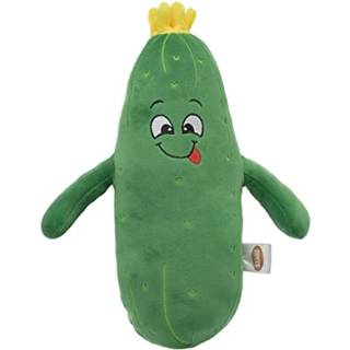 Baboli yndig pickle udstoppet dyre agurk plys plante med smil ansigt og gul corolla temmelig sød plushie legetøjsgave til enhver pickle elsker 12