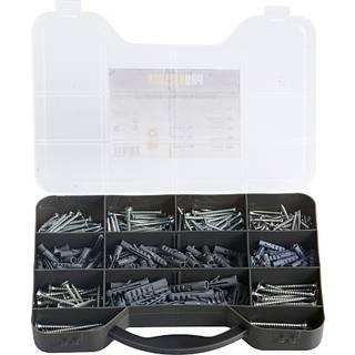 Probuilder Spånpladeskruesæt m/rawlplugs 330 dele