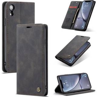 CASEME iPhone Xr læder flip cover - Sort
