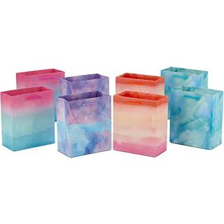 Hallmark 6"""" lille p?skegavepose bundt (8 poser 4 akvarel Tie-Dye designs i pink Lilla bl?gr?n) til f?dselsdage mors dags l?rere og mere