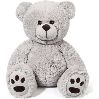 Lotfancy Teddy Bear udstoppet dyr 20 tommer gr? udstoppet bj?rn plys leget?j med s?de fodaftryk gave til b?rn baby sm?b?rn p? baby shower f?dsels
