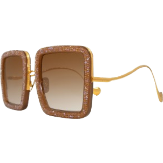 Anna-Karin Karlsson BEAMING SKY Amber 52 Solbriller Kvinder Brun - Amber Brown Gold with Swarovski Crystals - 52mm