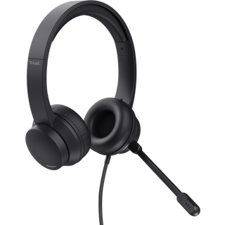 Trust HS-150 Headset Ledningsført Kontor/Callcenter Sort