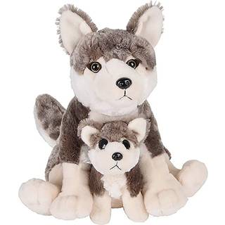 Rhode Island Novelty 12 """" og 6 """" Birth of Life Wolf Plush