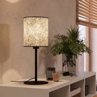 Butterburn bordlampe, højde 47,5 cm, beige/grøn, stof