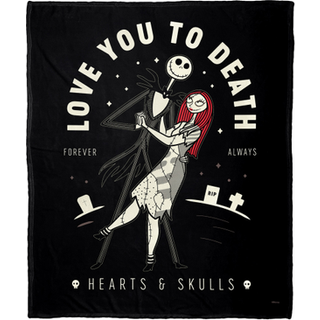 Northwest Nightmare Before Christmas Silk Touch-t?ppe 50"""" x 60"""" Love 2 Death