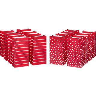 American Greetings 10.375'' rde goodiebags striber og prikker (16 poser)