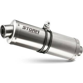 Storm Oval Lyddæmper i rustfrit stål