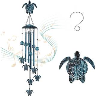 Leses Wind Chimes Sea Turtle Wind Chime til udefra med 4 aluminiumsr?r Windchimes udend?rs Clearance Home Garden Patio Decor Memorial Wind Chimes