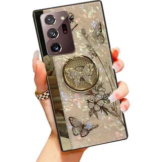 Supshop note20 til Samsung Galaxy Note 20 5G Sag til kvindes pige Design med ring kickstand mode sød bling diamant rhinestone glitter sommerfugl