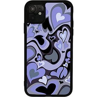 Mokens s?de telefonsager lilla k?rlighed hjerte s?d telefon sag slank bl?d beskyttende telefon case kompatibel med iPhone 12 pro max