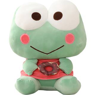 Elainren Donut Frog Plush Cuddly Frolick Frog Stuffed Animals Green Fernando Frog Plushie Presents Easter/Birthday 13.8 ''