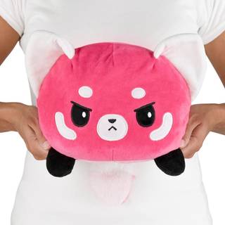 Teeturtle - Original Reversible Big Red Panda Plushie - Pink - Huggable og blød sensorisk fidget legetøj fyldte dyr, der viser dit humør