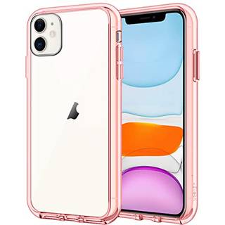 Jetech-sag til iPhone 11 (2019) 6,1-tommers st?dbestandige kofangerafd?kning Anti-scratch Clear Back (Rose Gold)