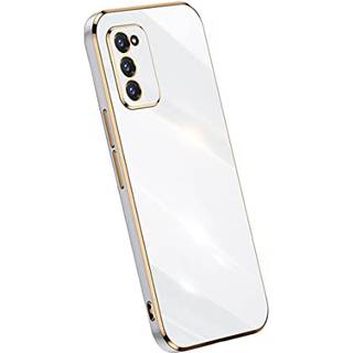 Sunswim kompatibel med Galaxy S20 Fe Case Cover Cute Full Camera Lens Protection & Electropoplate Shockproof Edge Bumper Soft TPU Beskyttende tel