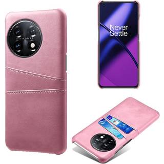 SKALO OnePlus 11 5G PU-læder Kortholder Cover - Rosa guld
