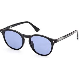 Web Unisex WE0328 01V Solbriller Acetat Sort Blå Rund Normal