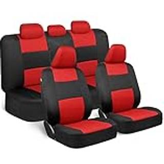 BDK Polypro bils?de d?kker det fulde s?t i r?d p? sort - og bageste split b?nked?ksler let at installere tilbeh?r til auto lastbiler VAN SUV