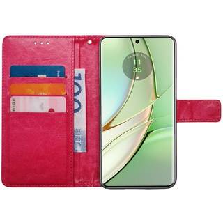 Wallet cover 3-kort Motorola Edge 40 5G - Lyserød