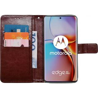 Wallet cover 3-kort Motorola Edge 40 Pro - Brun