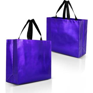 Nush Nush Purple Giftposer Stor størrelse - Sæt med 12 lilla genanvendelige gaveposer med håndtag - Perfekt som store goodie -poser fødselsdagsga