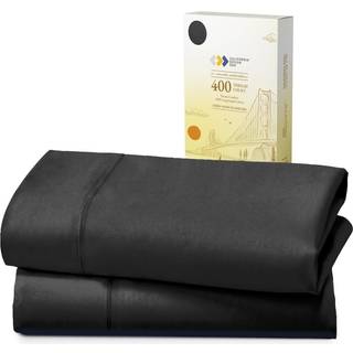 Californien design den standard queen size pillowcase s?t - 400 tr?dantal 100% bomuldssaten s?t med 2 pude d?kker ?ndbar k?ling bl?d til kvalitet