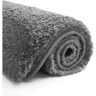 Suchtale Badet?ppe til Badev?relse Skridsikker Badev?relsesm?tte (20 x 32 M?rkegr?) Vandabsorberende Bl?d Mikrofiber Shaggy Badev?relsest?ppe Mas