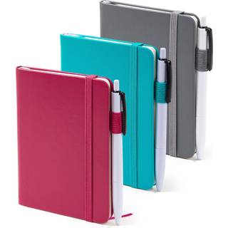 Feela Pocket Notebook Journals Mini Cute Small Hardcover College styrede Notepad Office School Supplies med 3 Black Pens 3,5 x 5,5 3 Pack A6 Soli