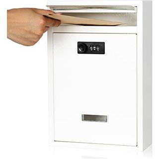 Kyodoled Locking Wall Mount Mailbox Mail Boxes Outdoor med kombination af l?sesikkerhedsn?gle Drop Box 12.4HX 8.54LX 3.35W inches White Large